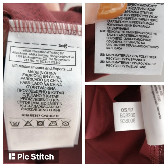 Adidas by Stella McCartney Run Leo 1/4 Zip Tank with Mesh Sides Vent Back Medium - Picture 13 of 14